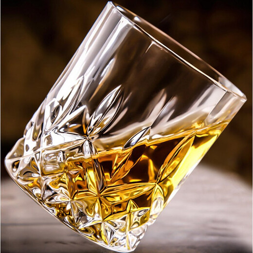 Elizabeth Gold Statue Thickened Crystal Glass Whiskey Glass Water Glass Bar Cup Wine Glass Spirit Cup Beverage Cup Tea Cup 300ml Large Cup