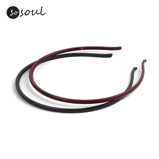 SO SOUL Korean style exquisite, compact and thin headband for women, simple and versatile temperament, toothed anti-slip face wash hairpin hairband hair bundle 0.5cm wide bow rhinestone style