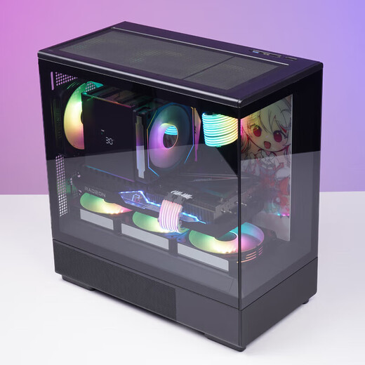 ASUS family bucket R5 9600X host RTX5060TI host ROG Helios host water-cooled game live broadcast 4K rendering modeling assembly computer game console with one R5 9600X+RTX5060