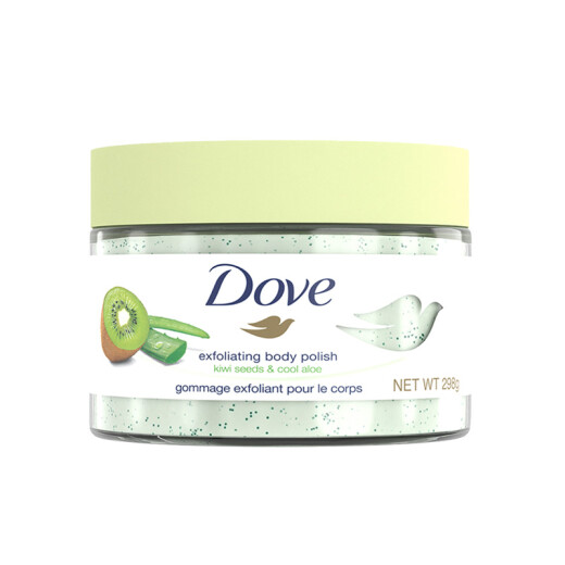 Dove Body Scrub Full Body Exfoliating Moisturizing Kiwi Seed and Cooling Aloe 298g