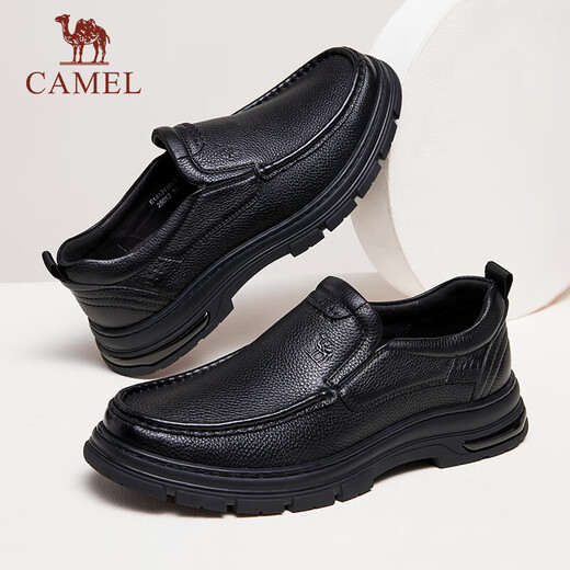 Camel (CAMEL) cowhide comfortable work casual dad classic business leather shoes for men G14A211653 black 42