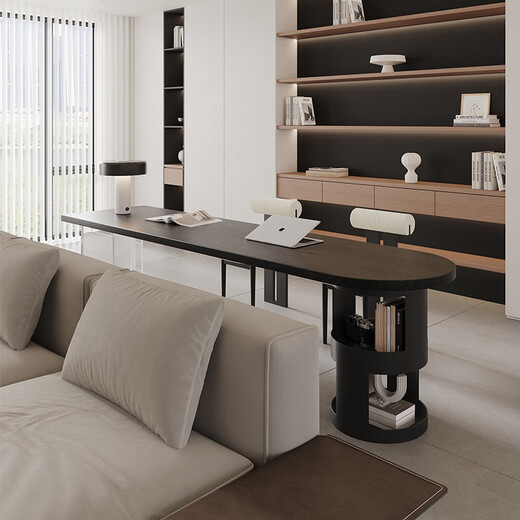 Oscarden solid wood desk for living room, home Italian-style horizontal living room sofa, large long table, light luxury double study table, customized size/color/plus socket-contact customer service