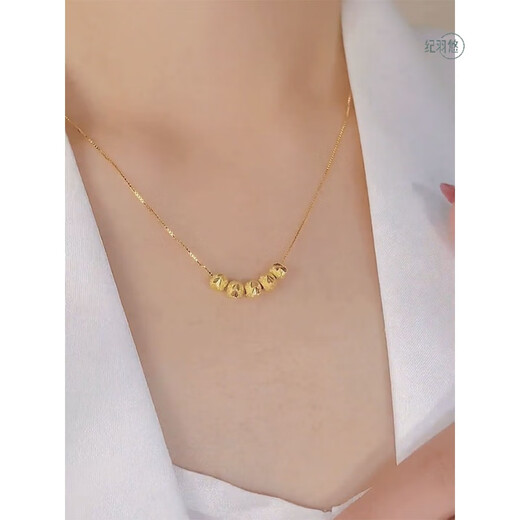 Ji Yuyou transfer bead necklace women's new trendy light luxury gift Internet celebrity temperament versatile niche design clavicle chain necklace gold necklace