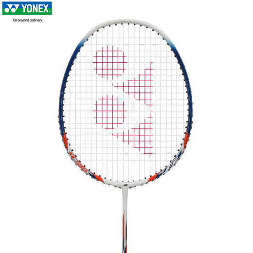 YONEX尤尼克斯羽毛球拍初学训练碳素中杆单拍NR7ICR白/藏青2U已穿线