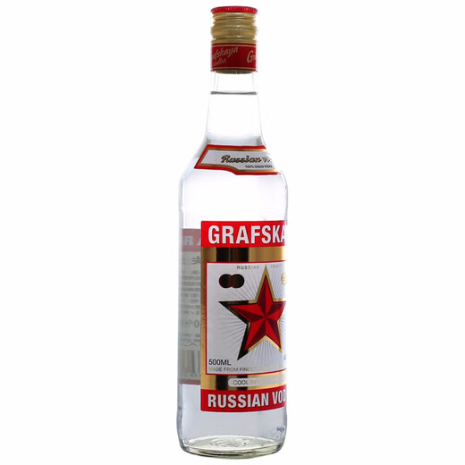 Graff's Red Label Vodka oficial Licor importado Licores con sabor ruso Base de cóctel Mezcla Graff's Red Label Vodka 500 ml 3 botellas