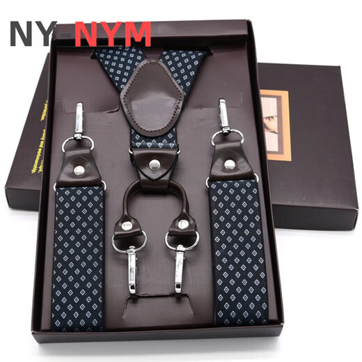 NY-NYM男女钩扣背带夹加长背带挂钩男士吊裤夹四季通用适用中老年人群 黑色 MBD8501BK+120cm