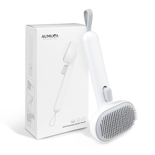 Aumuca cat comb pet cat hair dog hair comb remove floating hair artifact cat comb long hair cat brush pet supplies taro purple