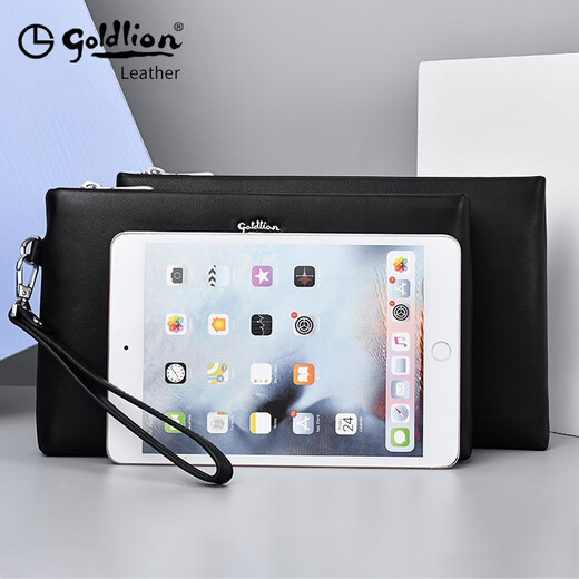 Goldlion envelope bag men's handbag genuine leather fashion light luxury clutch large capacity 2025 new first layer cowhide handbag [authentic authorization, fake one and ten fines]