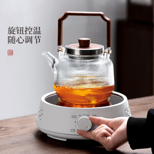 Shangyanfang tea boiler electric ceramic stove household tea boiler fully automatic kettle tea set glass steam tea kettle