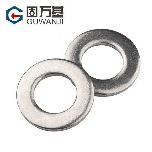 Guwanji 304 stainless steel metal gasket round flat washer ultra-thin flat washer retaining ring enlarged washer meson washer national standard M6x10x1 100 pieces
