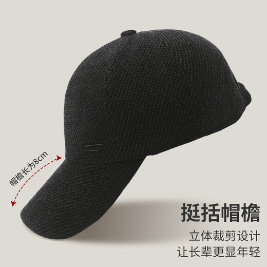Woodpecker middle-aged and elderly hats men's winter warm baseball caps for the elderly and grandfather winter dad ear protection duck tongue cotton hat for men
