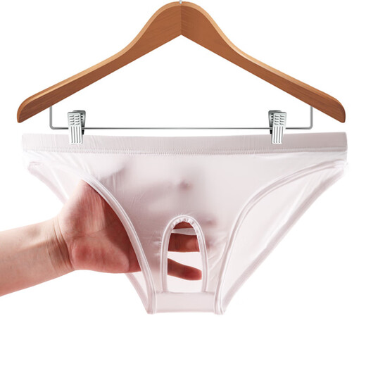 Sexy sexy underwear, passionate and transparent, tempting men's underwear, physiological penis, no need to take off, thong, white M