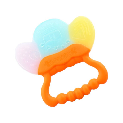 BABISIL baby teething stick, silicone chewing gum, teething gum toy, 6 months old, three hardness teethers - orange