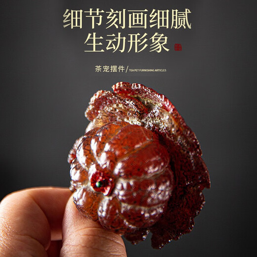 Xixi Taitai tea pet color-changing orange tea pet ornaments boutique can grow tea table tea set tea set tea play tea ceremony Zen tea ornaments color-changing full-open orange