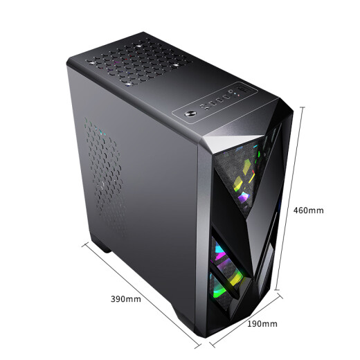 BUBALUS Black Mecha-style desktop computer host mid-tower chassis (supports ATX motherboard/supports water cooling/under-mounted power supply/U3/back routing)