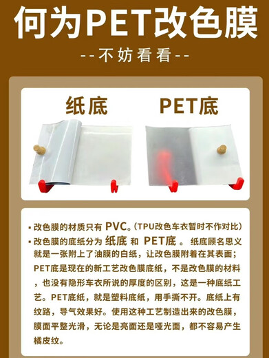 Film partner car film PET liquid metal silver full car film color changing film electro-optical black warrior car clothing paint protective film PET color changing film only +200