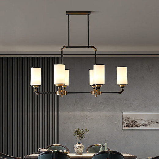 
Su Yin New Chinese style living room chandeliers, full copper lamps, living room lamps, dining room master bedroom lamps, study lamps, chandeliers, 9901, full copper double layer 10+5 heads