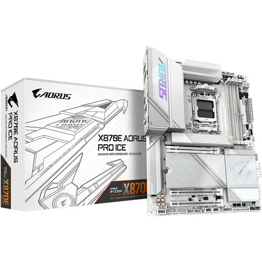 
Gigabyte X870 E-sports ice sculpture super carving motherboard with AMD Ryzen 7000/9000 series loose sheet box 9800X3D/9950X3D motherboard CPU set Board U set X870E AORUS PRO ICE E-sports ice sculpture R9 9900X