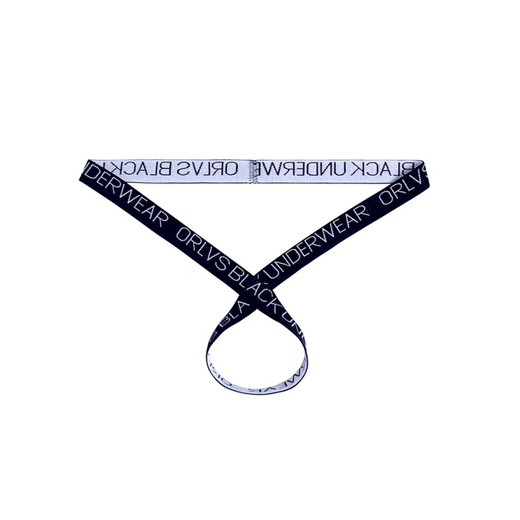 ORLVS underwear men's thong cross hollow high elastic elastic band low waist sexy trendy fashion sports young men black 1 pair M recommended 45-55kg