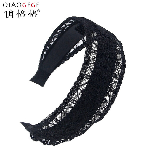 Elegant wide-brimmed hairband with toothed adult hairpin black gray hair headband face wash hairpin Japanese and Korean headwear clip anti-slip pressure hairband temperament Japanese and Korean simple hair accessories black