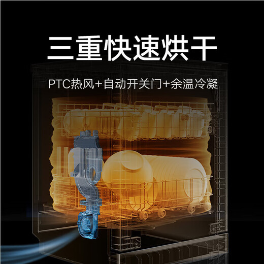 Mijia smart stand-alone dual-purpose dishwasher 16 sets N1, automatic opening and closing door for drying, intelligent dispensing of dishwashing liquid, frequency conversion water saving, first-level water efficiency, 16 sets N1