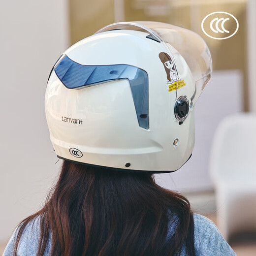 YONGBIN Helmet 3C Certified Motorcycle Battery Electric Vehicle CCC Helmet Gray Unisex All-Season Warm Helmet Warm Double Mirror Girls + Scarf + Warm Gloves Anti-Fog Agent Adult/Same Day Delivery