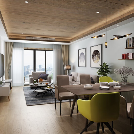 Huameile rough house interior decoration company all-inclusive design renderings simple modern whole house three-bedroom decoration reservation fee