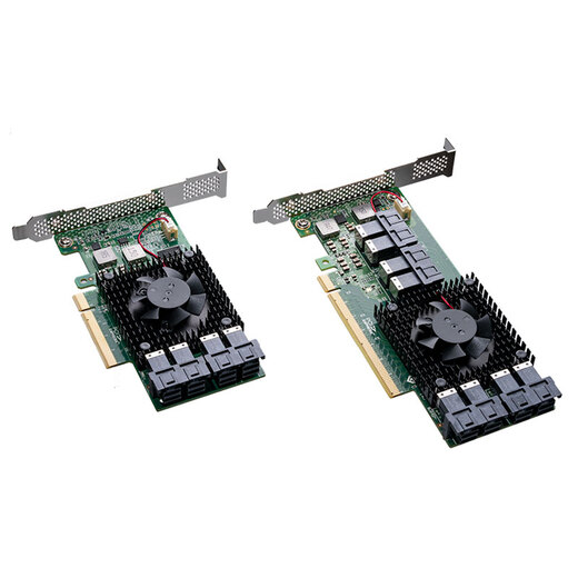 芯梦达（XINMONDA） PCIe扩展卡8口8643转8639 U.2固态硬盘转接卡RAID阵列卡 x8转4口SFF-8643 U.2 NVMe扩展卡 8643转8639 U.2扩展卡+高速数据线