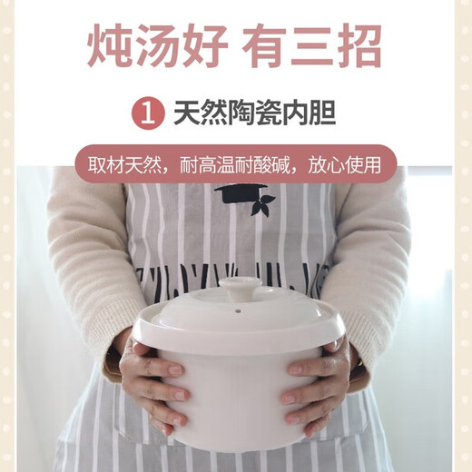 Tianji (TONZE) ceramic stew pot household 2L soup and porridge pot fully automatic porridge artifact smart stew pot health electric casserole 2 liters - mechanical model DDG-20N 2L