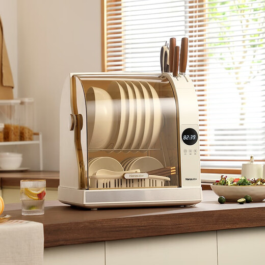 Hanze Hanze disinfection cabinet household small vertical kitchen drain-free knife, chopsticks and dishes integrated storage desktop hot air drying ultraviolet multi-function disinfection cupboard one star 30L can hold tableware/knives/chopping boards