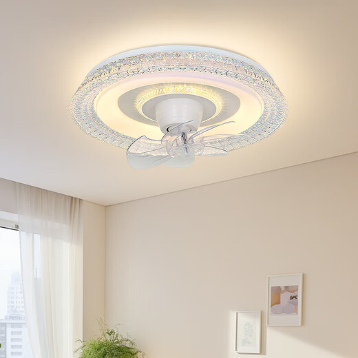Ventilador de techo de dormitorio inteligente V-Power Lámpara Lámpara Led Limit Comedor Comedor moderno Luz de techo simple Luz 9904-F Jingjingbai-96W Aurora-360 Cabeza de sacudida