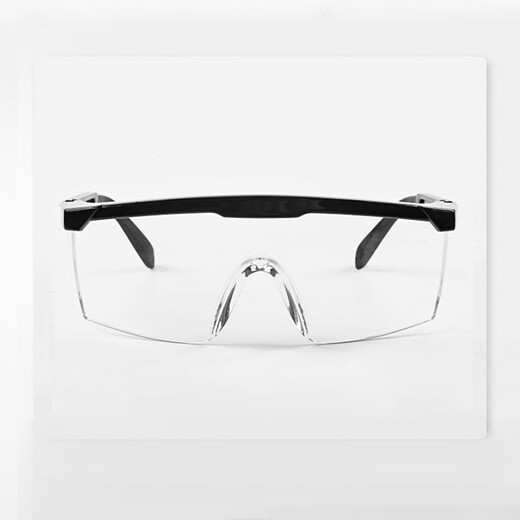 Merio protective glasses, sandproof and anti-fog goggles, adjustable temples, black, dust-proof and anti-fog