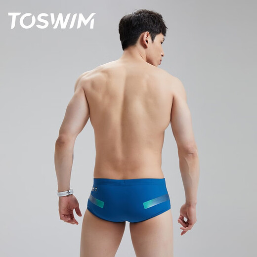 TOSWIM拓胜泳裤男专业三角游泳裤男士泳衣防尴尬速干温泉裤男新款 蓝绿幻影 M