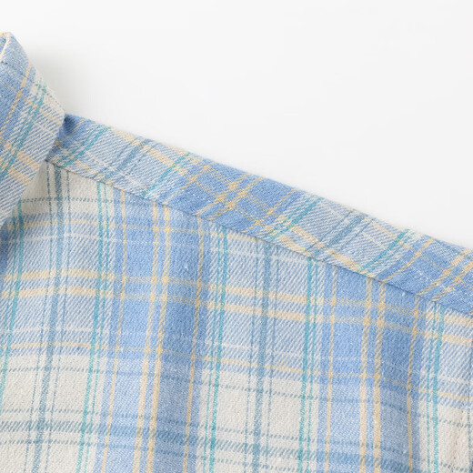 NASA GOOD long-sleeved shirt men's spring and autumn Korean style trendy plaid shirt youth casual loose jacket blue 2XL