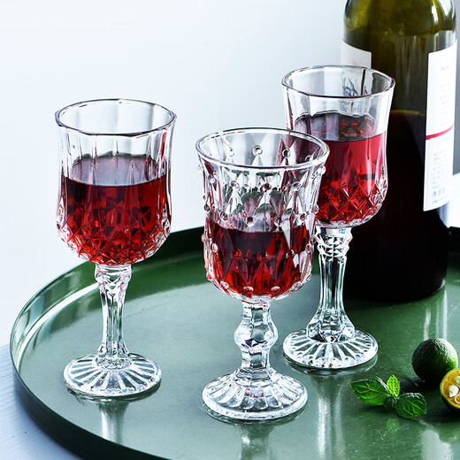 Nanluo tall glass diamond red wine glass wine champagne glass cognac glass whiskey glass liqueur cocktail glass 2 short-footed diamond glass