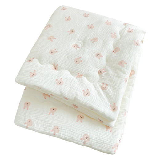 Bei Qichu Baby Quilt Pure Cotton Newborn Quilt Kindergarten Baby Spring and Autumn Nap Quilt Universal Small Quilt for All Seasons Cream Printed Quilt - Slow Bear 100*120cm Autumn and Winter Style