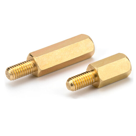 Hasdick Beijing warehouse delivery HKW-212 hexagonal copper pillar single-head copper stud chassis screw hexagonal isolation pillar circuit board wiring copper pillar single-pass support pillar M3*4+5 (100 pieces)