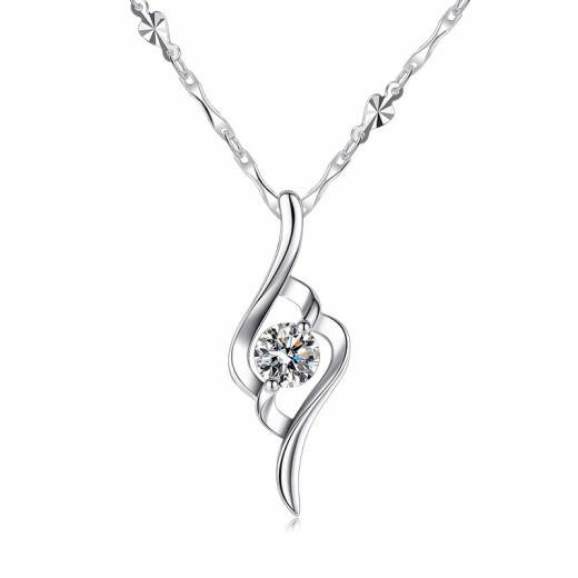 Obermann Necklace Women's 999 Silver Fashion Clavicle Chain Cupid's Arrow Pendant Simple Korean Style Student Silver Jewelry Couple Chinese Valentine's Day Gift Birthday Gift for Girlfriend Gift for Wife Cupid's Arrow Necklace