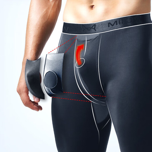 Catman Autumn Pants Men's Thin Seamless Tight Modal Warm Pants No Underwear Men's Leggings Single Piece Slim Black L (100-120Jin Jin is equal to 0.5kg)