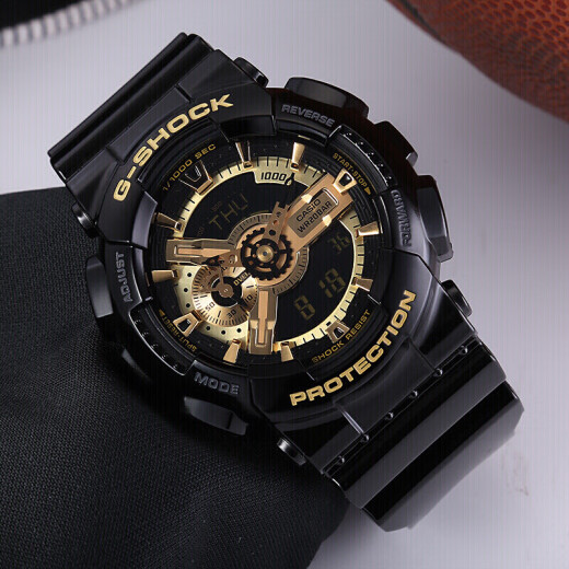 Casio (CASIO) G-SHOCK magic gold dual display waterproof and shockproof sports watch student watch GA-110GB-1ADR