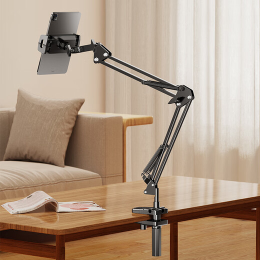 Budi Mobile Phone Lazy Tablet Stand Bedside Bed iPad Support Stand Desktop Cantilever Mobile Phone Holder Computer Lying Special Live Broadcast Artifact Multifunctional Switch Universal Clip Free With Bluetooth Remote Control Mobile Phone Special Bold Alloy Universal Adjustment