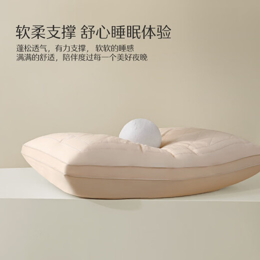 Mercury Home Textiles Pillow Core 60S Xinjiang Long Staple Cotton Silk Soft Pillow Clean and Antibacterial Hotel Pillow Core Silk Soft Pillow [Pink] 48cm74cm