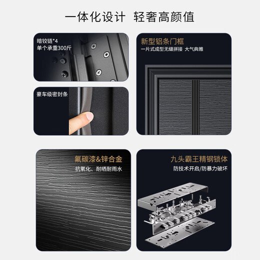 
Guard the 4th-level thickened anti-theft door entrance door single door mother door safety door + anti-plitting hinge full water foam filling Mechanical handle 2050*1050/2150*960 [single door]