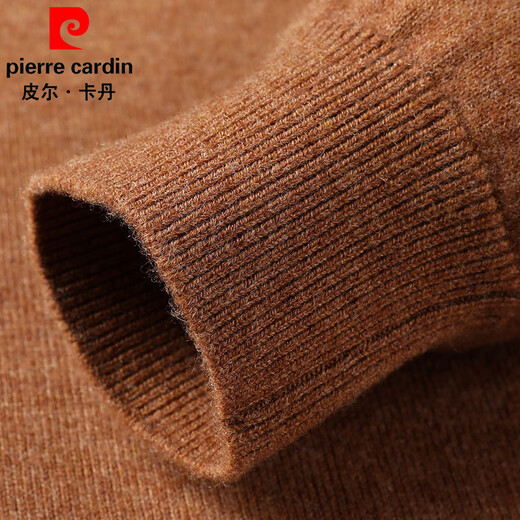 Pierre Cardin wool sweater men's 100% pure wool thickened warm turtleneck sweater winter knitted sweater inner layer sweater base layer