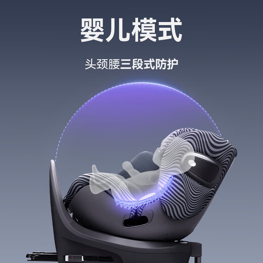 虎贝尔（HBR）儿童安全座椅汽车用i-Size认证0-12岁宝宝婴儿车载 Alfa幻影黑