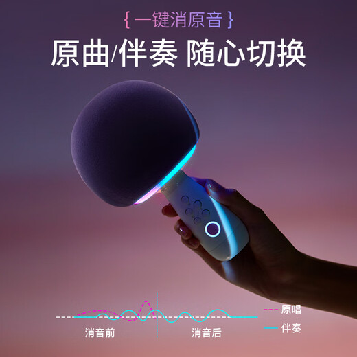 Sing Arena G2504B Planet Mobile Karaoke Microphone Wireless Bluetooth Speaker Microphone and Sound All-in-One Comes with Sound Card Singing Artifact Birthday Gift