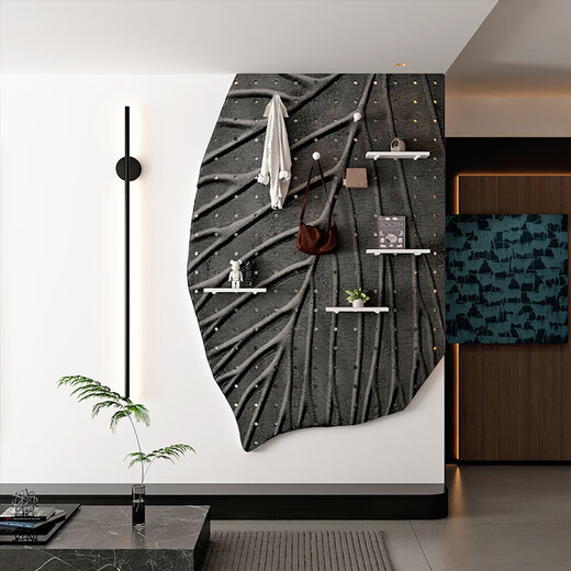 Huili's custom-made perforated board storage rack custom-made to block the entrance entrance electric meter box home Daye large wall hanging board styling wall custom-made solid wood multi-layer board