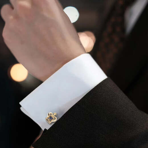 WILLIAM MILTON Golden Crown High-end French Cufflinks Men's Light Luxury Cuff Buttons Customized Shirt Cuffs Crown of Glory