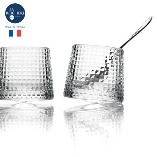 LA ROCHERE Made in France rotating whiskey glass BLOSSOM wine dirty pattern coffee cup and plate award-winning design whiskey glass 4 gift boxes