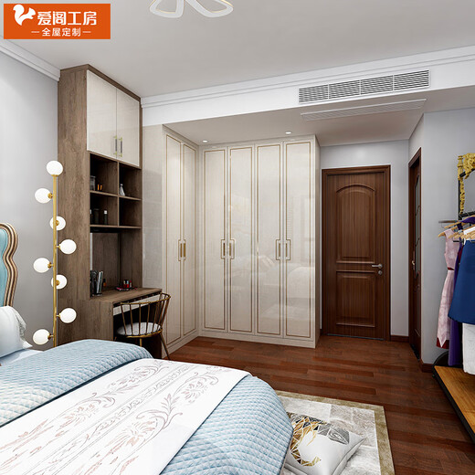 Aige Gongfang Whole House Customization Light Luxury Style Bedside Table Bedroom Furniture Custom Gold Sincerity Custom Gold 18 Square Meters Whole House Customization Package